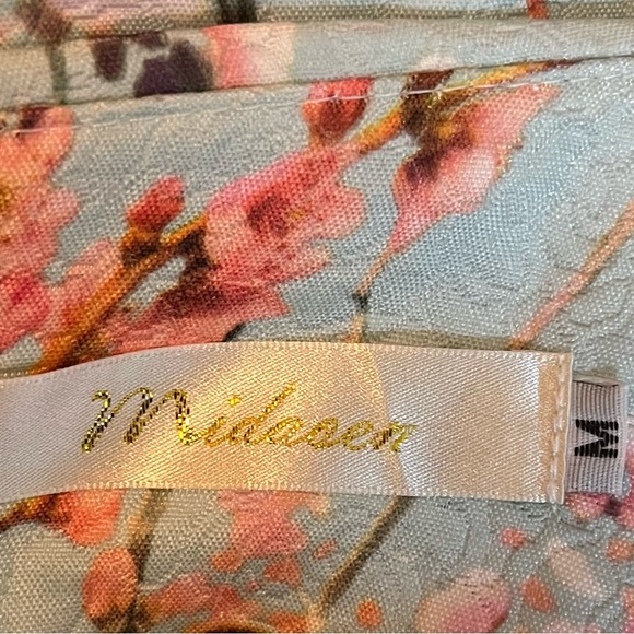 Midasen Pastel Winery Fit&Flare Floral Mini Dress SZ M - Picture 14 of 14
